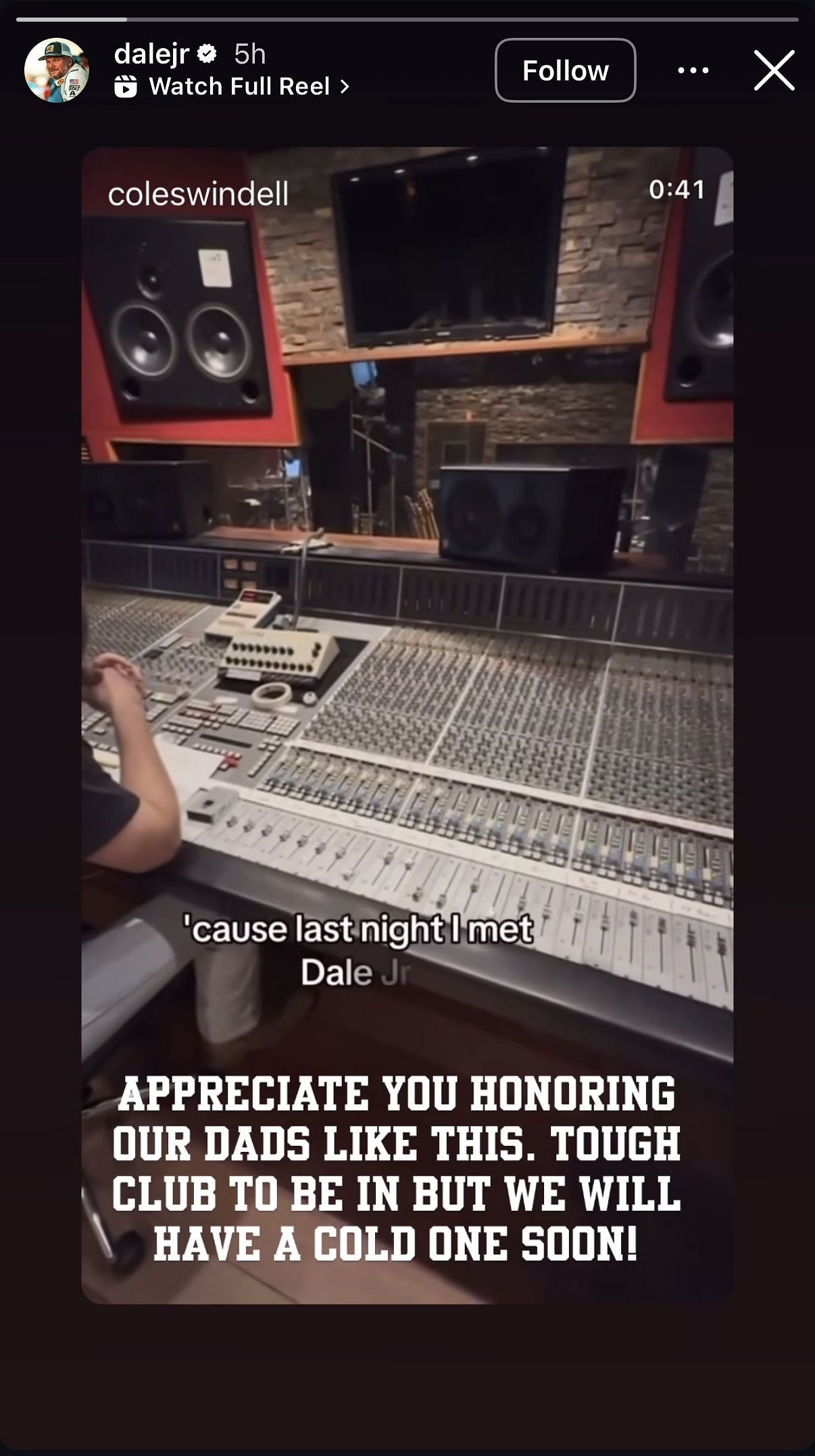 Screenshot via Instagram@dalejr